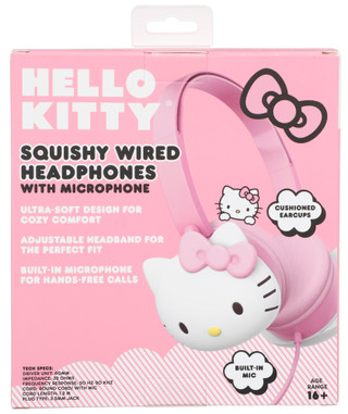 Thumbnail 2: Sanrio Hello Kitty Squishy Wired Headphones w/ Mic 