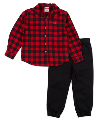 Thumbnail 1: Wrangler Little Boys 2 Pc Pants Set 
