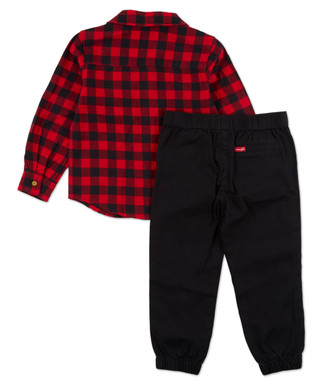 Thumbnail 2: Wrangler Little Boys 2 Pc Pants Set 