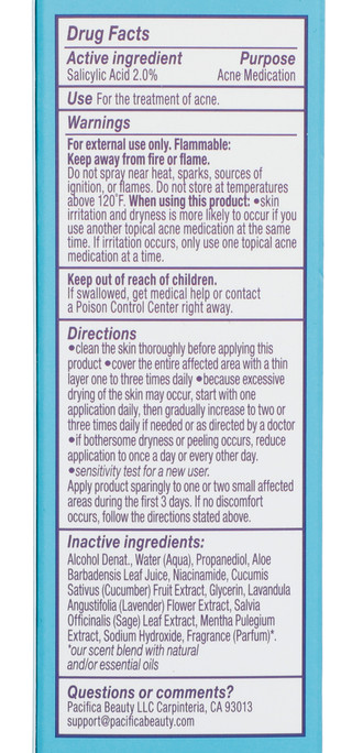 Thumbnail 2: Pacifica 4 oz Clear Mist Facial Acne Spray 