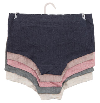 Thumbnail 2: Laura Ashley Women's 5 Pk Seamless Ribbed Boyshort Panties  