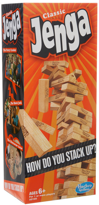 Thumbnail 1: Hasbro Classic Jenga Wooden Block Stacking Game  