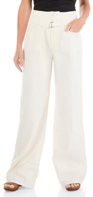 Thumbnail 1: 7 FOR ALL MANKIND Women's 5 Pocket Wide Leg 2 Button Pants with Belt 
