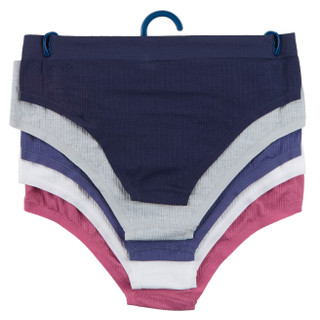 Thumbnail 2: Aeropostale Women's 5 Pk Ribbed Logo Waistband Bikini Panties  