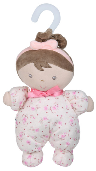 Thumbnail 1: Little Me Floral Plush Baby Rattle Doll  