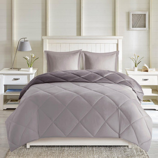 Thumbnail 9: Madison Park Madison Park 3M Scotchgard Diamond Quilting Comforter Set 