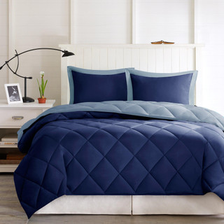 Thumbnail 4: Madison Park Madison Park 3M Scotchgard Diamond Quilting Comforter Set 