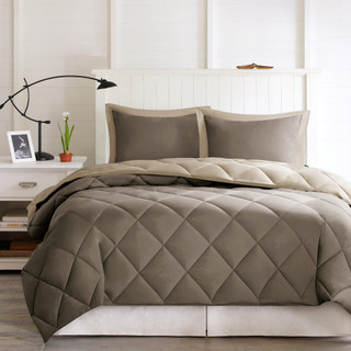 Thumbnail 4: Madison Park Madison Park 3M Scotchgard Diamond Quilting Comforter Set 