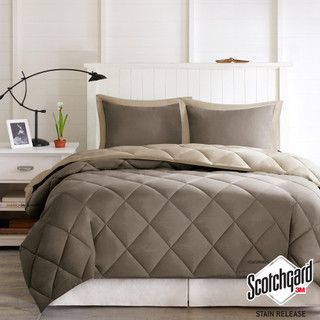 Thumbnail 7: Madison Park Madison Park 3M Scotchgard Diamond Quilting Comforter Set 