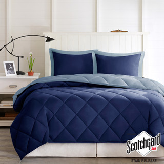 Thumbnail 7: Madison Park Madison Park 3M Scotchgard Diamond Quilting Comforter Set 