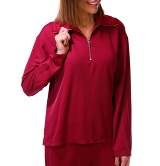 Thumbnail 2: JONES NEW YORK 2 Pc Women's Long Sleeve Quarter Zip Wide Pant Set  