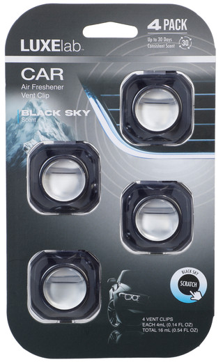 Thumbnail 1: Luxelab 4 Pk Black Sky Air Freshener Vent Clip 