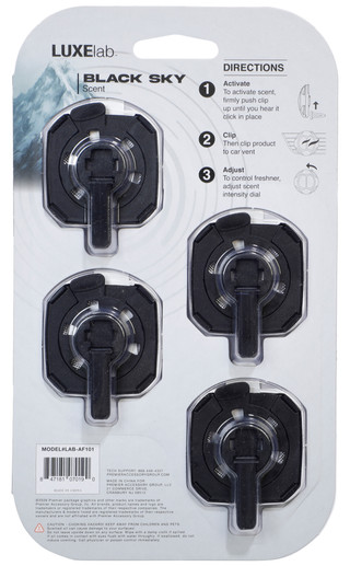 Thumbnail 2: Luxelab 4 Pk Black Sky Air Freshener Vent Clip 
