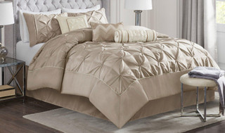 Thumbnail 1: Madison Park Madison Park Laurel Taupe 7-pc. Comforter Set 