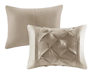 Thumbnail 32: Madison Park Madison Park Laurel Taupe 7-pc. Comforter Set 