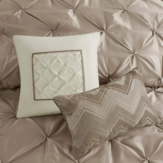Thumbnail 17: Madison Park Madison Park Laurel Taupe 7-pc. Comforter Set 