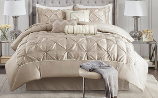 Thumbnail 6: Madison Park Madison Park Laurel Taupe 7-pc. Comforter Set 
