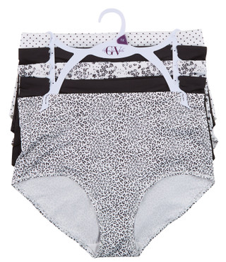 Thumbnail 1: Gloria Vanderbilt Women's Plus 5 Pk Smoothing Microfiber Brief Panties 