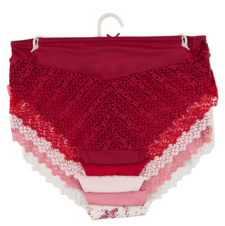 Thumbnail 2: Laura Ashley Women's 5 Pk Lace Trim Brief Panties  