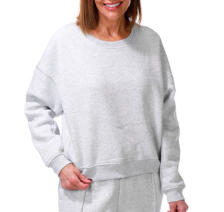 Thumbnail 2: 90 Degree 2 Pc Women's Long Sleeve Crew Neck Pintuck Jogger Pants Set 