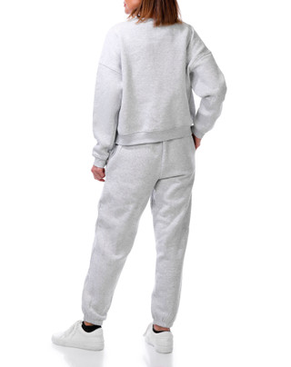 Thumbnail 4: 90 Degree 2 Pc Women's Long Sleeve Crew Neck Pintuck Jogger Pants Set 