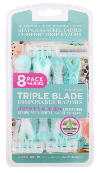 Thumbnail 1: My Beauty Spot 8 Pk Triple Blade Disposable Razors  