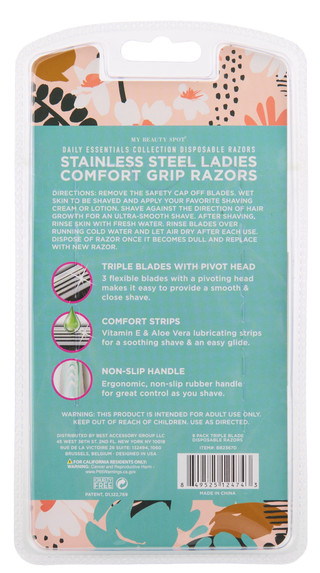 Thumbnail 2: My Beauty Spot 8 Pk Triple Blade Disposable Razors  