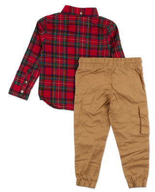 Thumbnail 2: Stitch & Stone Little Boys 2 Pc Christmas Pants Set 