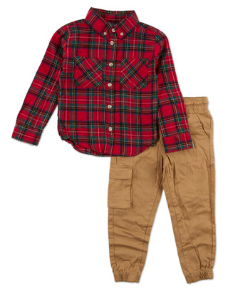 Thumbnail 1: Stitch & Stone Little Boys 2 Pc Christmas Pants Set 