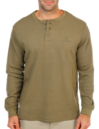 Thumbnail 1: TRUE TIMBER Men's Long Sleeve Thermal Henley Shirt 