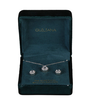 Thumbnail 1: Guiliana 2 Pc Simulated Diamonds Necklace & Earrings Set 