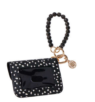 Thumbnail 1: Nanette Lepore Beaded Wristlet ID Wallet with 2 Card Slots & Logo Charm 