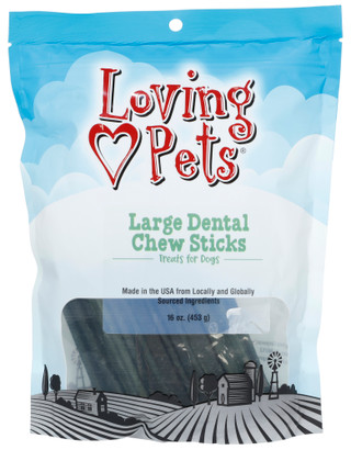 Thumbnail 1: Loving Pets 16 oz Large Dental Chew Sticks Dog Treats  