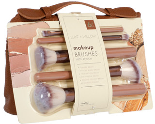 Thumbnail 1: LUXE + WILLOW 6 Pc Makeup Brushes & Cosmetic Pouch Set 