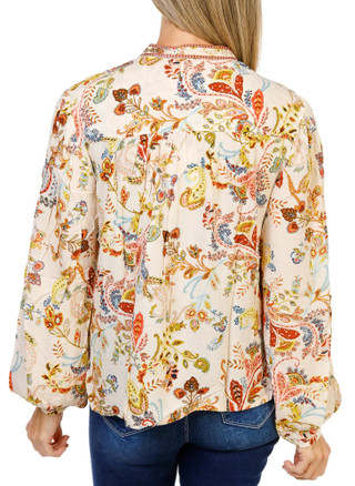 Thumbnail 2: Dear John Women's Embroidered Peplum Blouse  