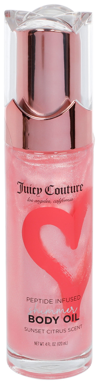 Thumbnail 1: Juicy Couture 4 oz Peptide Infused Citrus Scented Shimmer Body Oil 