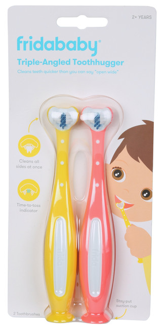 Thumbnail 1: Fridababy 2 Pk Children's Triple-Angled Toothhugger Toothbrush 