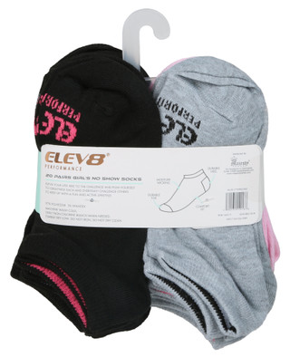 Thumbnail 2: Elev8 Girls Performance Sport No Show Socks  