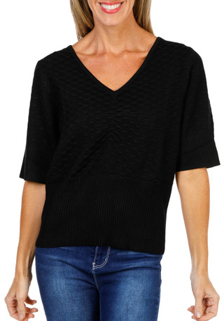 Thumbnail 1: Jessica Simpson Women's Short Sleeve Pointelle Sweater Top 