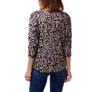 Thumbnail 2: Bobeau Women's 3/4 Dolman Sleeve Printed Top 