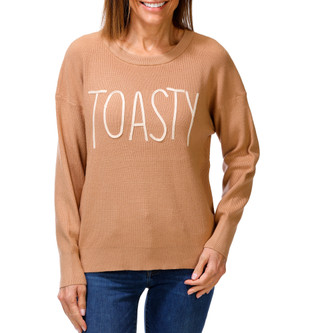 Thumbnail 1: RIO & RIAN Women's Long Sleeve Embroidered Toasty Sweater 