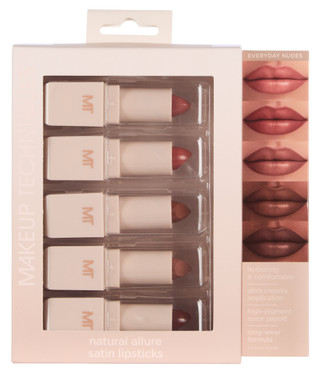 Thumbnail 1: Makeup Techniques 5 Pk Natural Allure Hydrating Satin Lipsticks 