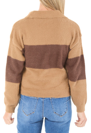 Thumbnail 2: Nanette Lepore Women's Soft Collared V-Neck Pullover Sweater 