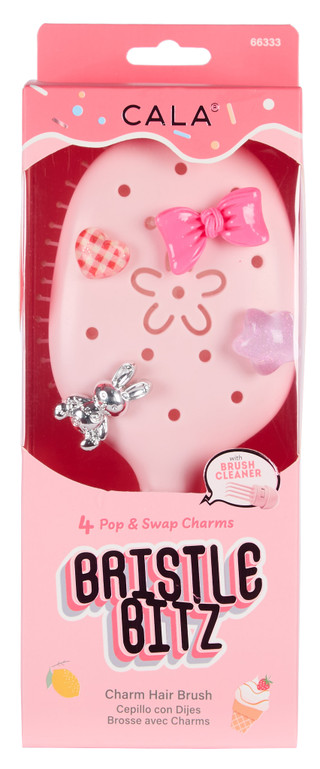 Thumbnail 1: CALA Girls Bristle Bitz Hair Brush with 4 Pop & Swap Charms 