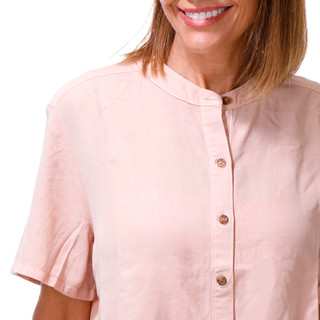 Thumbnail 3: Sanctuary Women's Short Sleeve Button Front Tencel Twist Top 