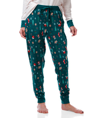 Thumbnail 4: Magical Season Women's 2 Pc Christmas Pajama Pants Set 