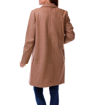 Thumbnail 2: love tree Women's Open Front Long Wool Coat 