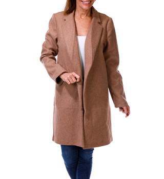 Thumbnail 1: love tree Women's Open Front Long Wool Coat 