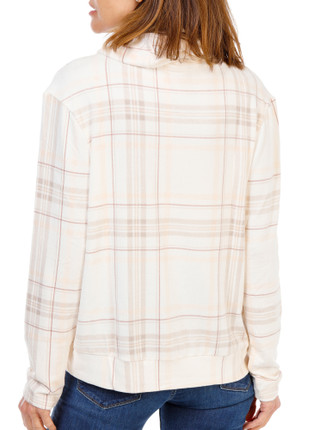 Thumbnail 2: TruSelf Women's Plaid Cowl Neck Pullover Sweater 