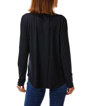 Thumbnail 2: Thread & Supply Women's Solid Long Sleeve Crew Neck Top 